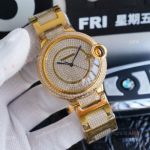 1:1 Copy Best Cartier Ballon Bleu Gold Watch - Fully Iced Out Cartier Watch